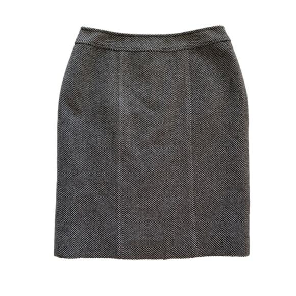 Carlisle Skirt Wool Blend Black Gray Tweed Career Office Tailored Pencil Size 10 - Picture 1 of 12